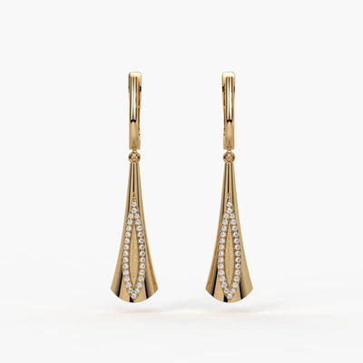 Sleek Tapered Drop Earrings