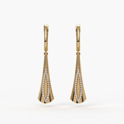 Sleek Tapered Drop Earrings