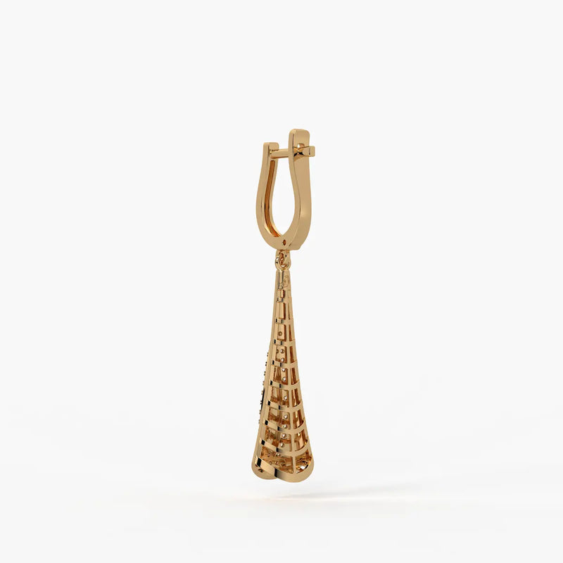 Sleek Tapered Drop Earrings