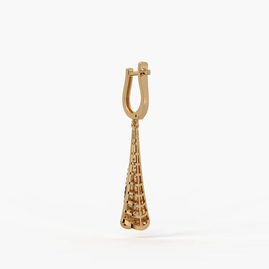 Sleek Tapered Drop Earrings