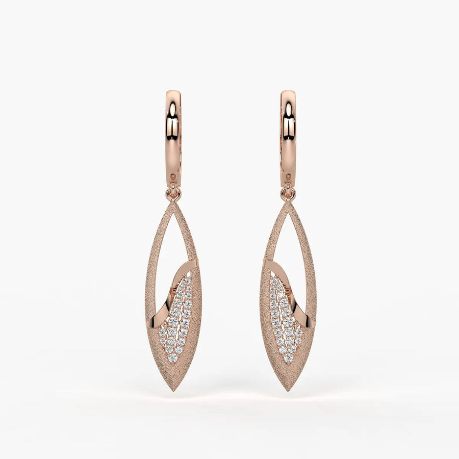 Leaf Twist Drop Earrings