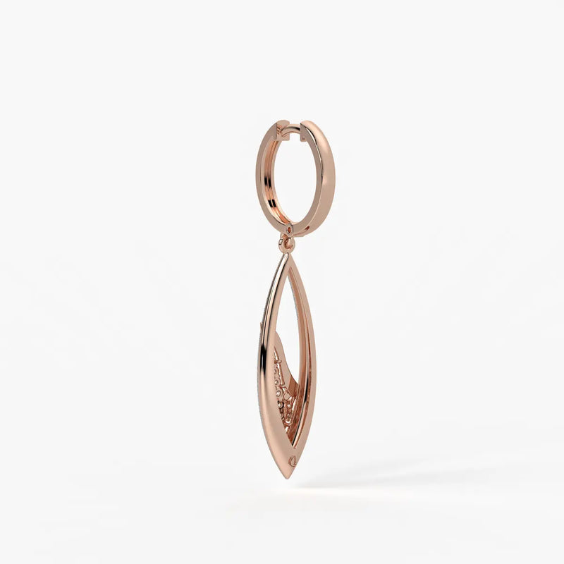 Leaf Twist Drop Earrings