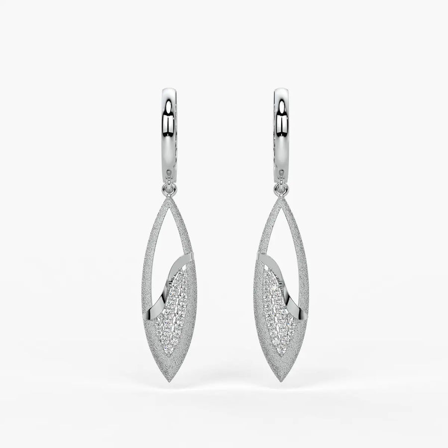 Leaf Twist Drop Earrings