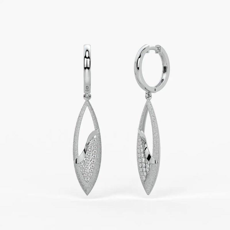 Leaf Twist Drop Earrings