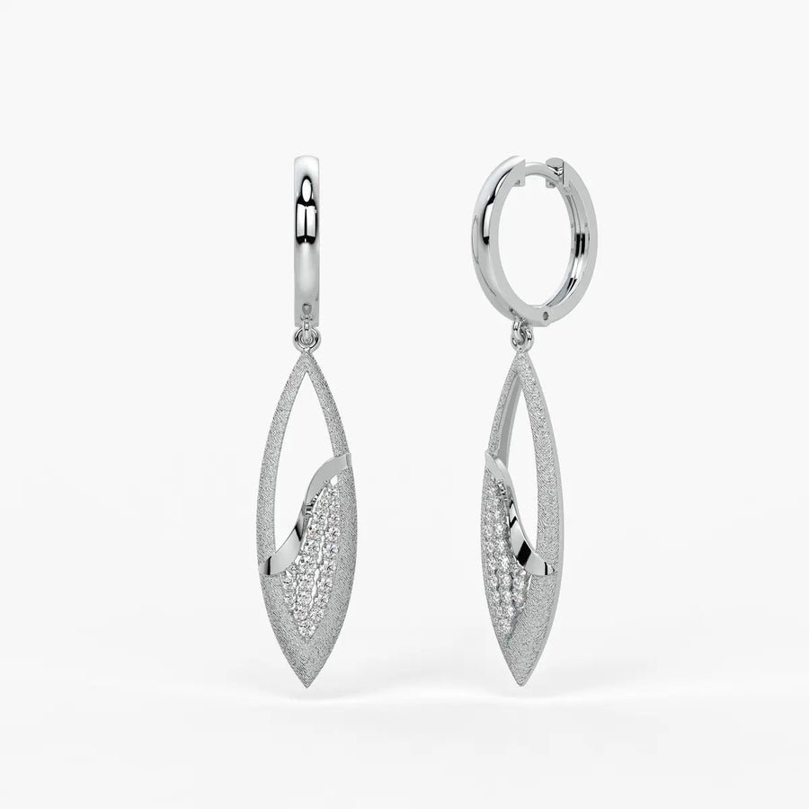 Leaf Twist Drop Earrings