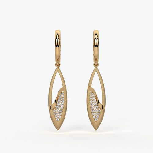 Leaf Twist Drop Earrings