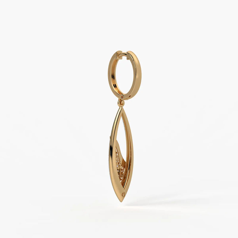 Leaf Twist Drop Earrings