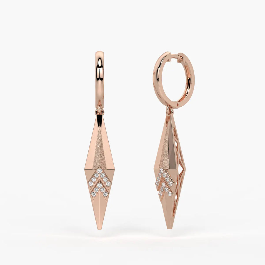 Geometric Arrow Drop Earrings