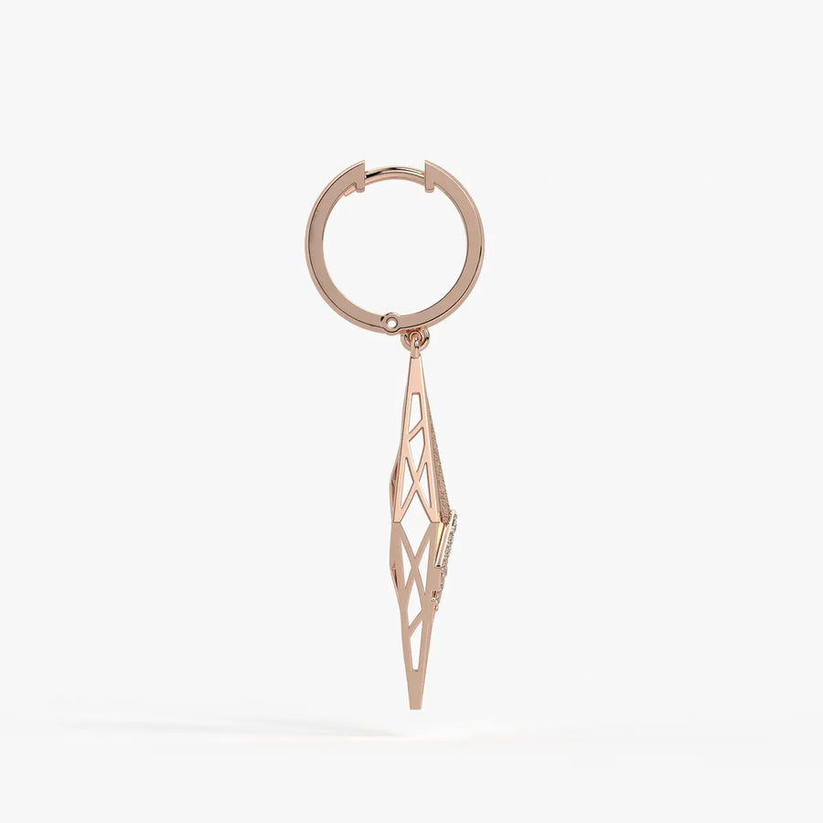 Geometric Arrow Drop Earrings