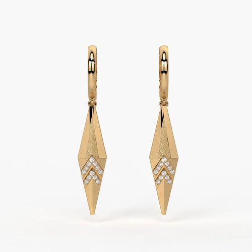 Geometric Arrow Drop Earrings