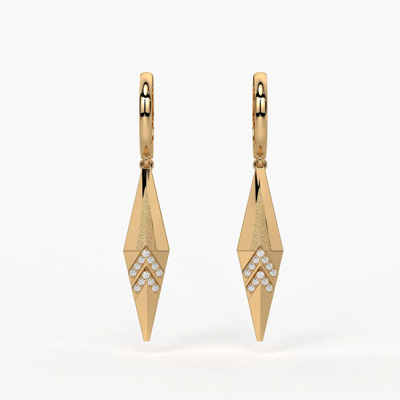 Geometric Arrow Drop Earrings
