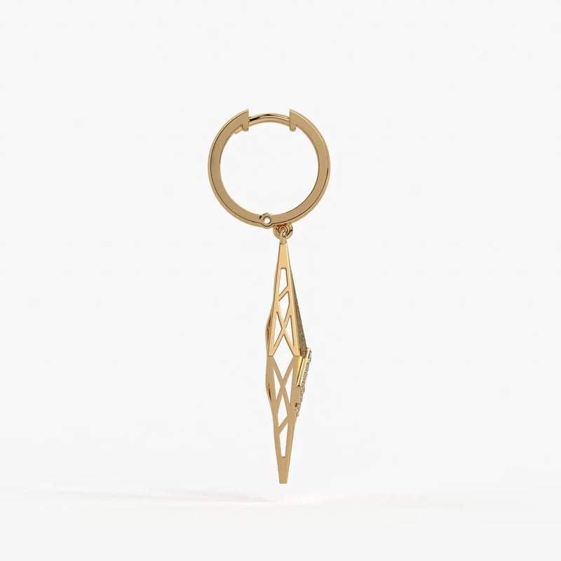 Geometric Arrow Drop Earrings