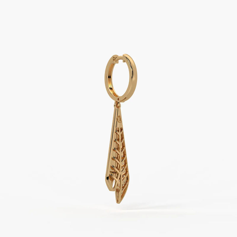 Split Blade Drop Earrings