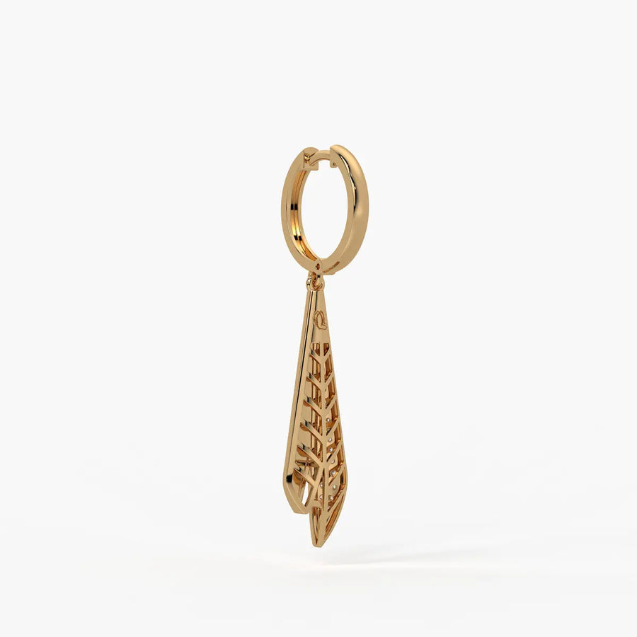Split Blade Drop Earrings