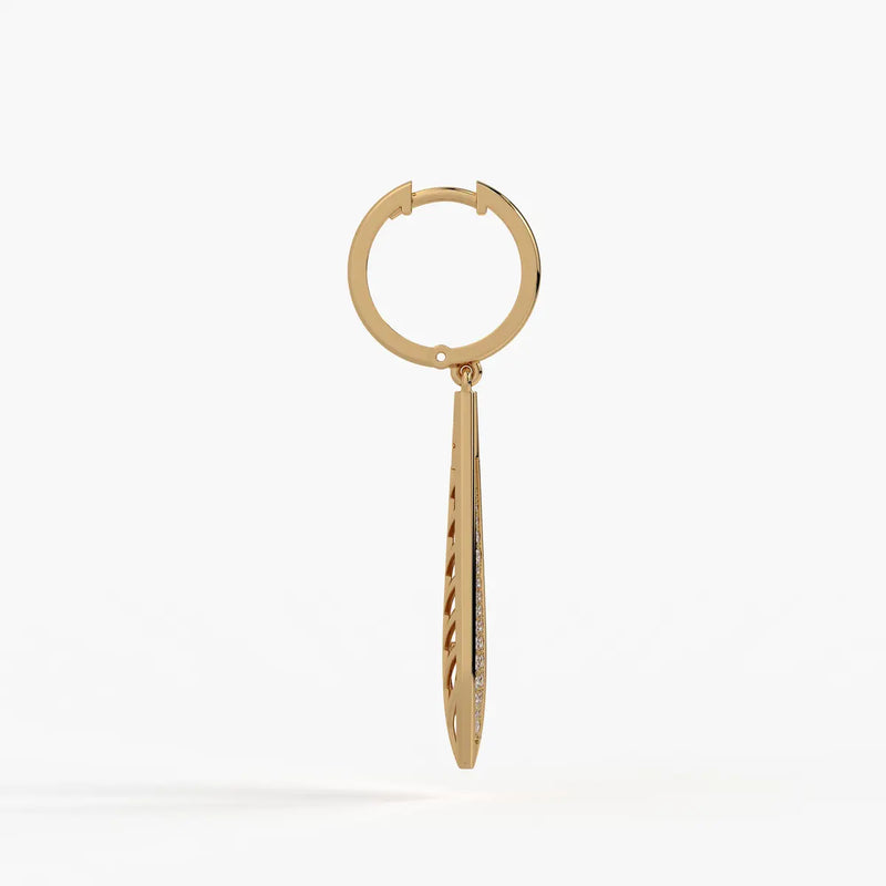 Split Blade Drop Earrings