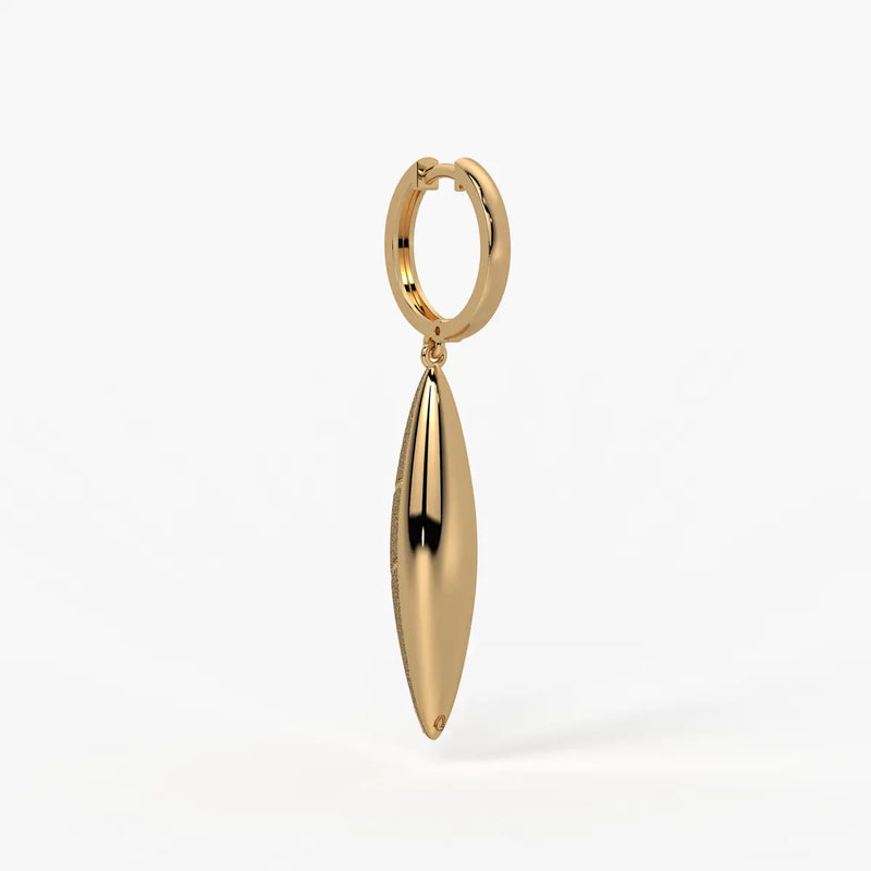 Feather Line Drop Earrings