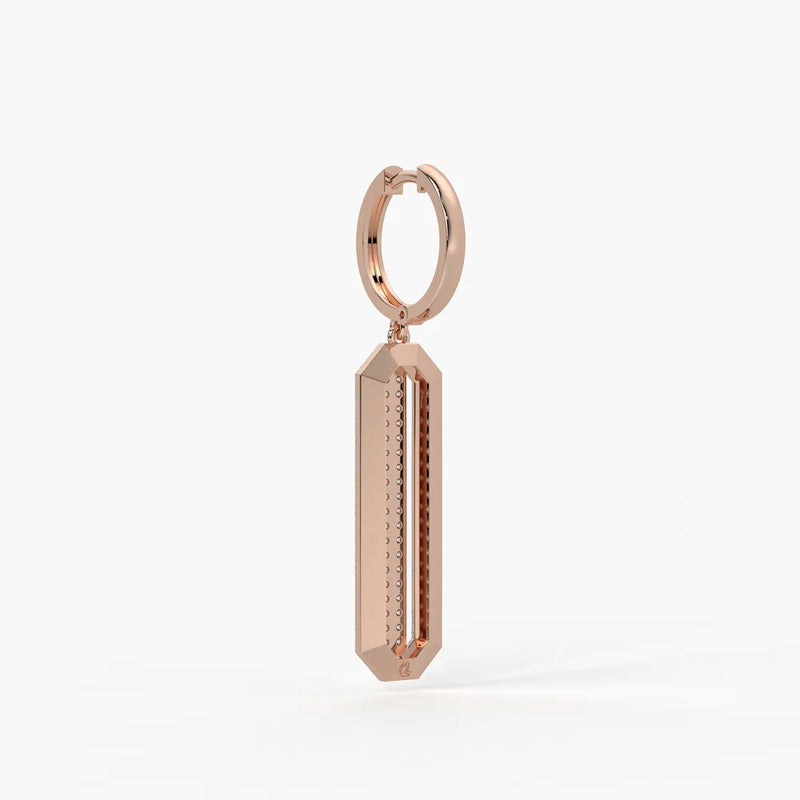 Octagon Bar Drop Earrings