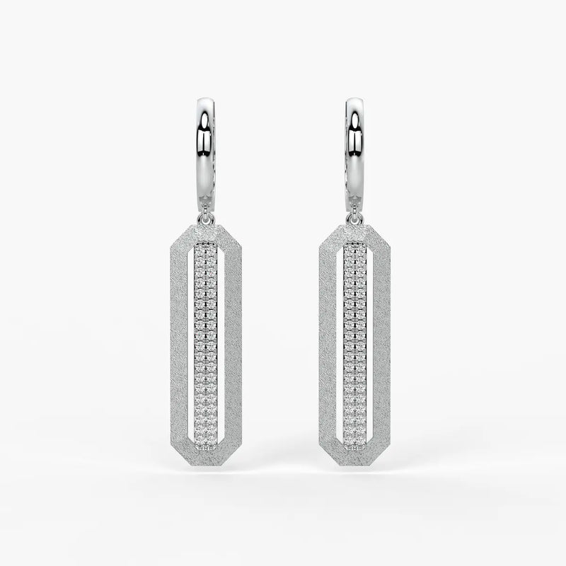 Octagon Bar Drop Earrings