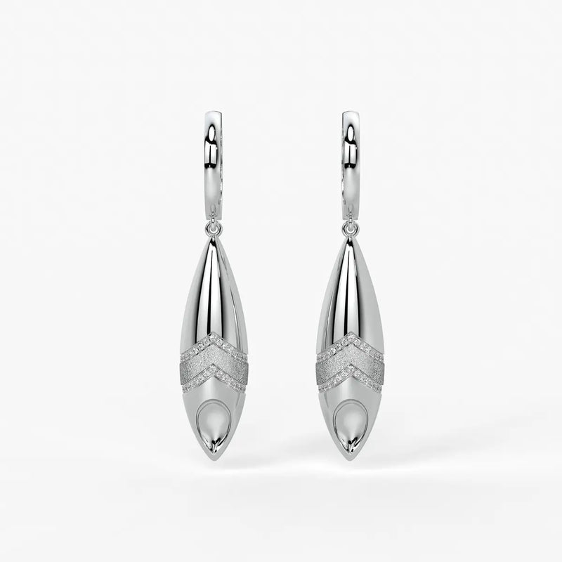 Tapered Teardrop Drop Earrings