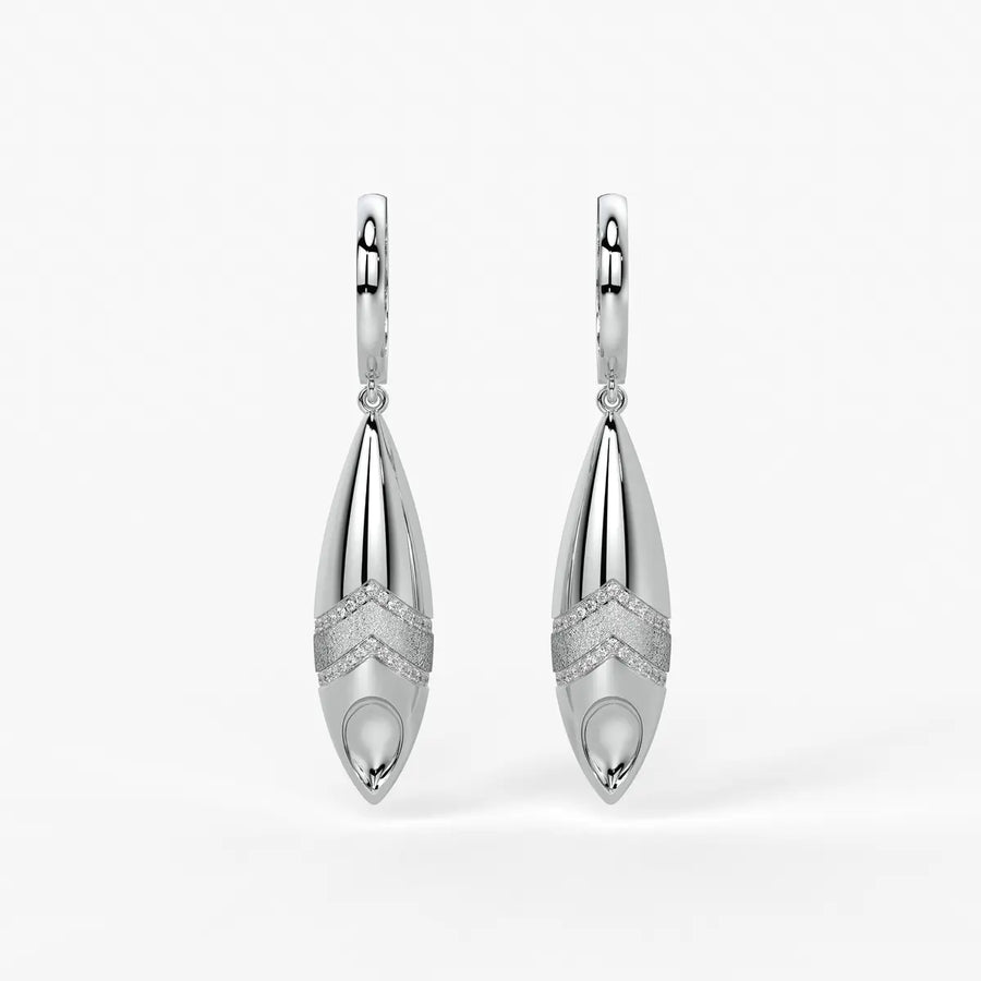Tapered Teardrop Drop Earrings
