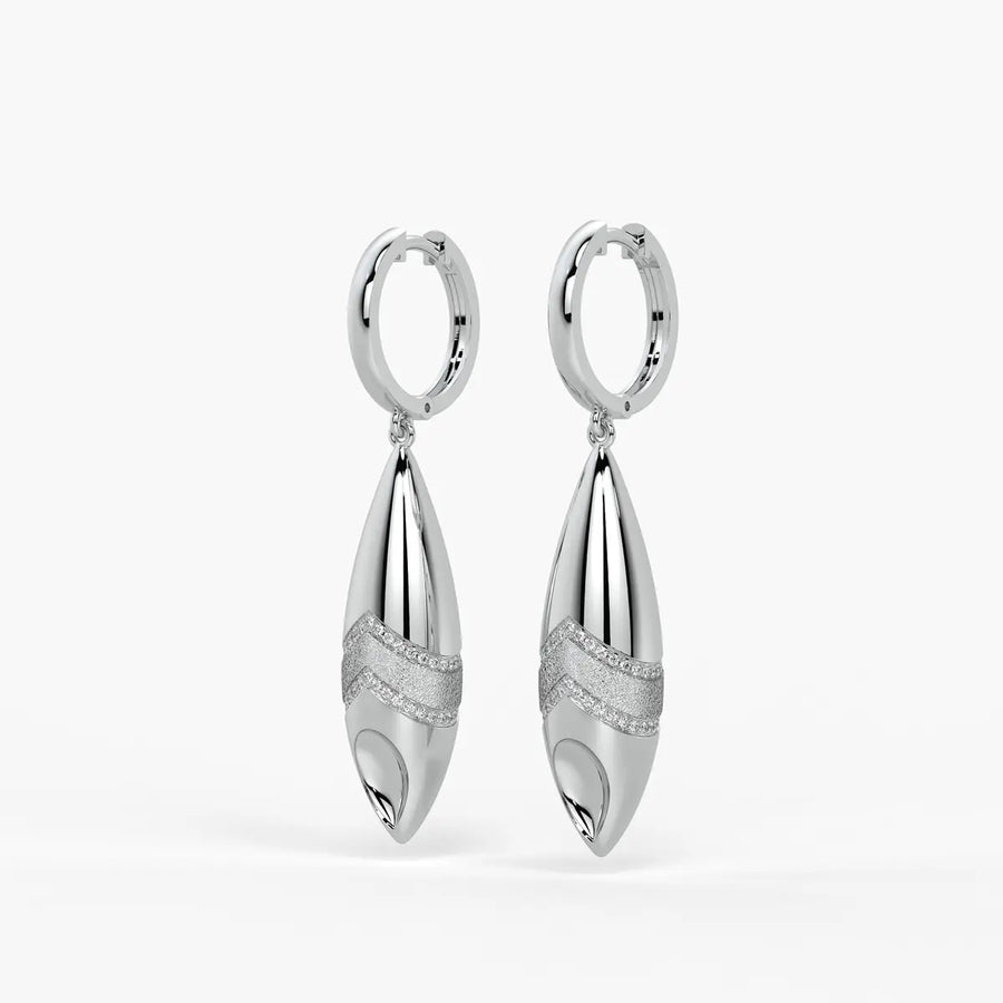 Tapered Teardrop Drop Earrings