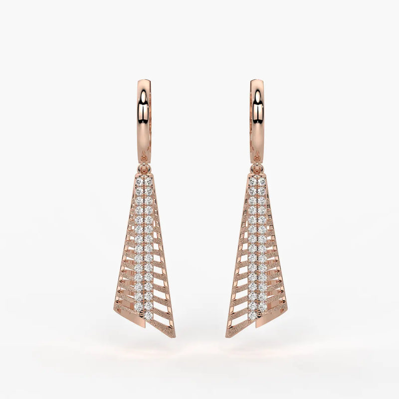 Lattice Tapered Drop Earrings