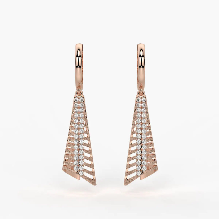 Lattice Tapered Drop Earrings