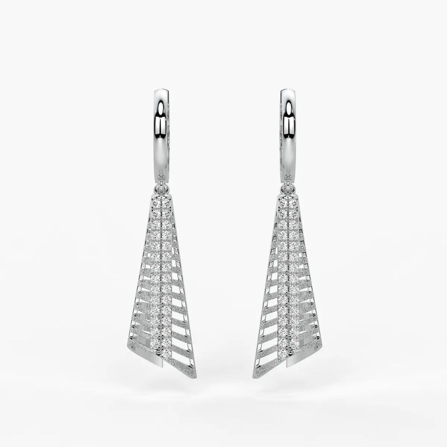 Lattice Tapered Drop Earrings