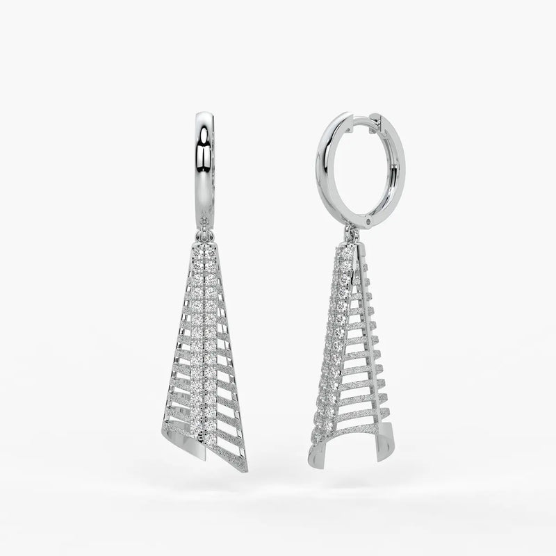 Lattice Tapered Drop Earrings
