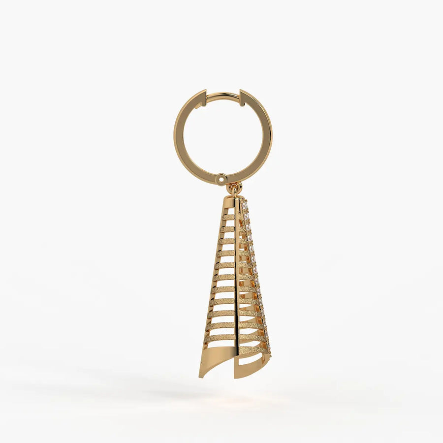 Lattice Tapered Drop Earrings