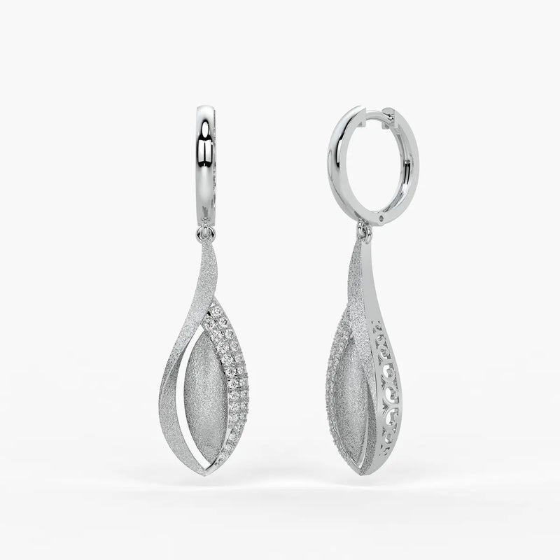 Swirl Leaf Drop Earrings