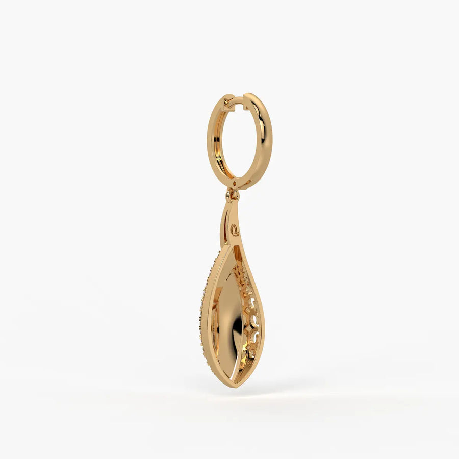 Swirl Leaf Drop Earrings