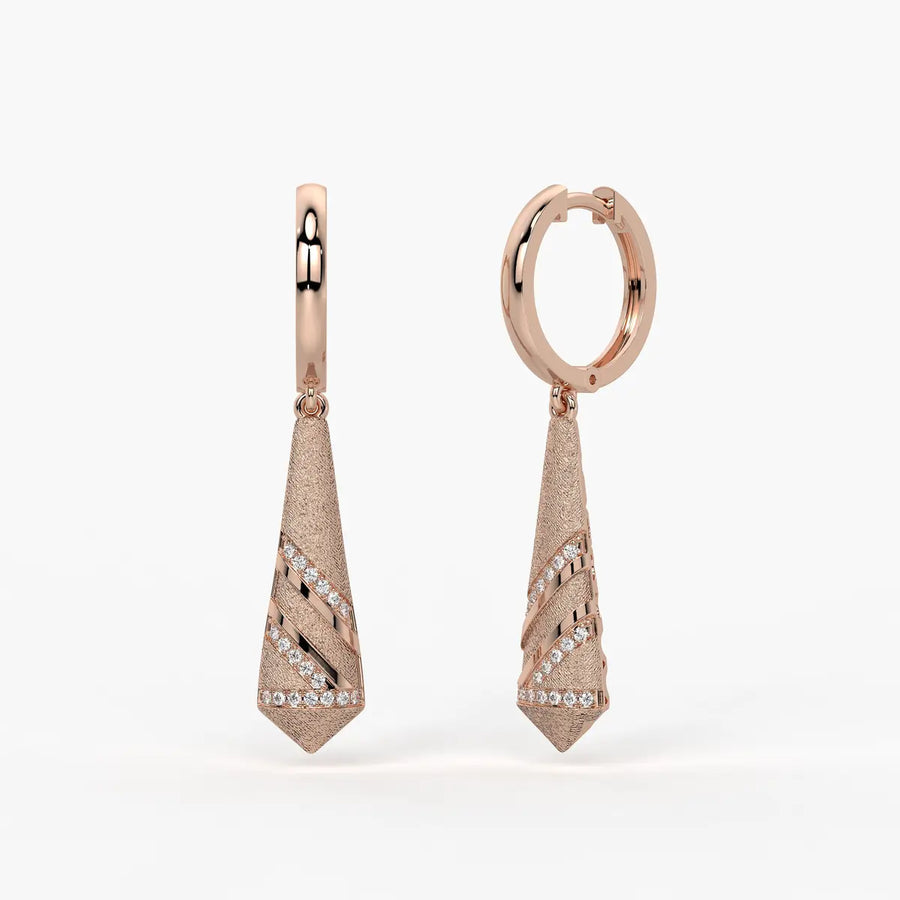 Spiral Cone Drop Earrings