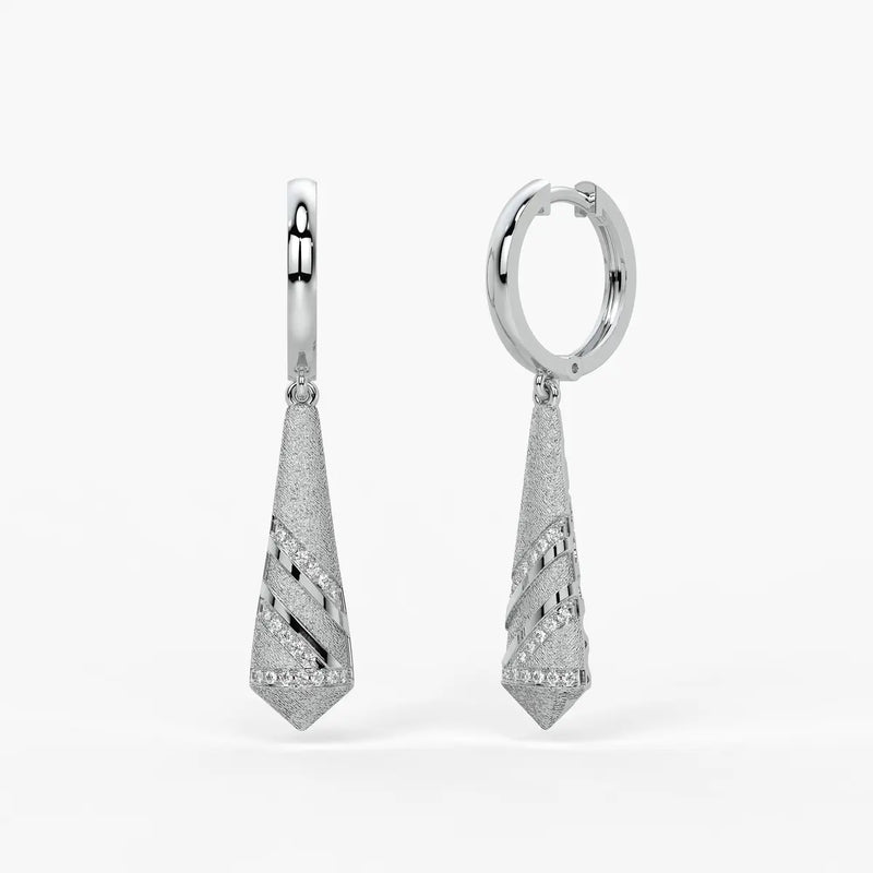 Spiral Cone Drop Earrings