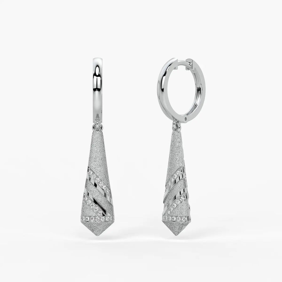 Spiral Cone Drop Earrings