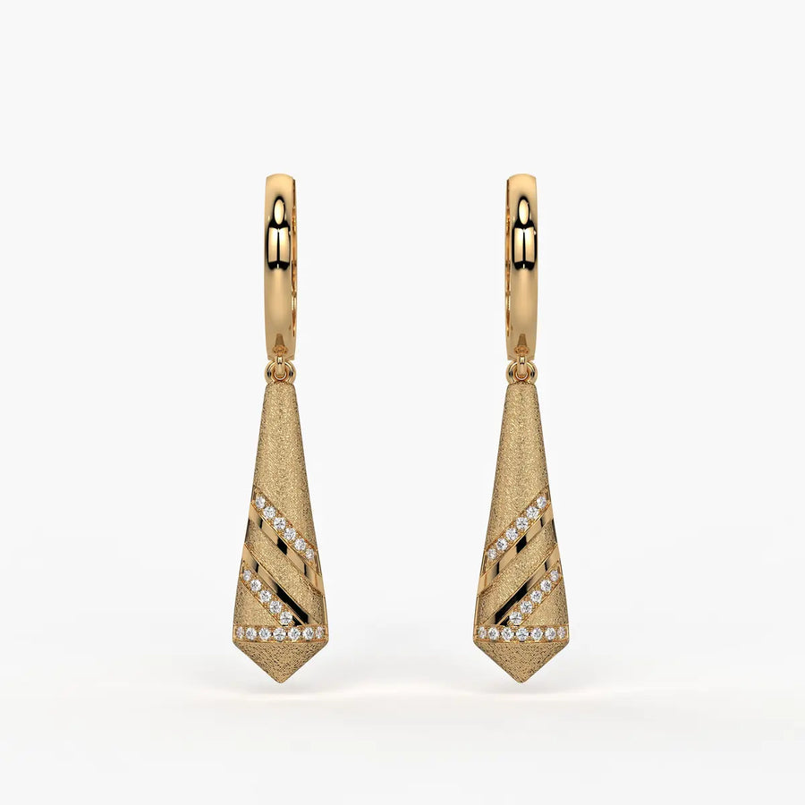 Spiral Cone Drop Earrings