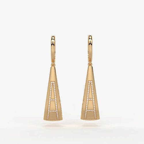 Trielle Lattice Glow Drop Hoops