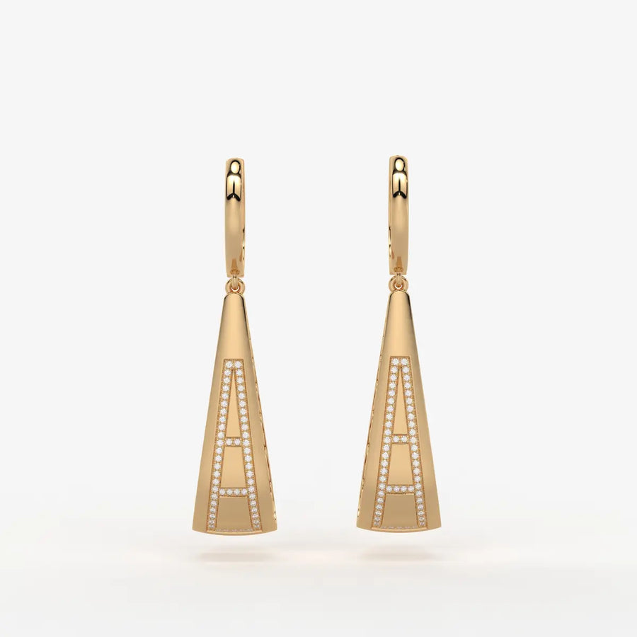 Trielle Lattice Glow Drop Hoops