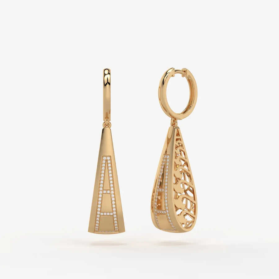 Trielle Lattice Glow Drop Hoops