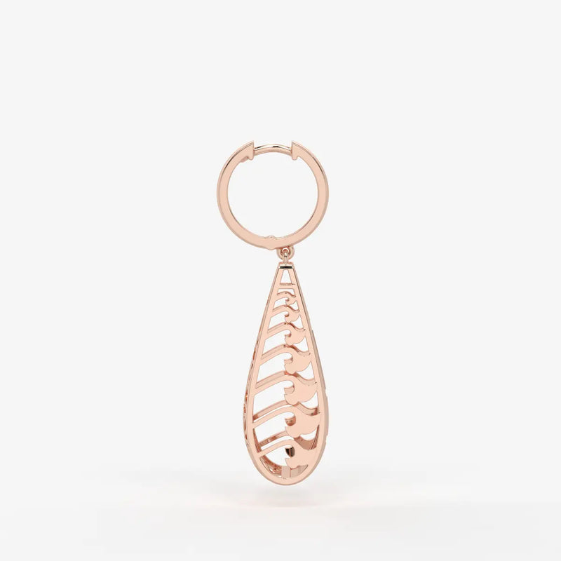 Trielle Lattice Glow Drop Hoops