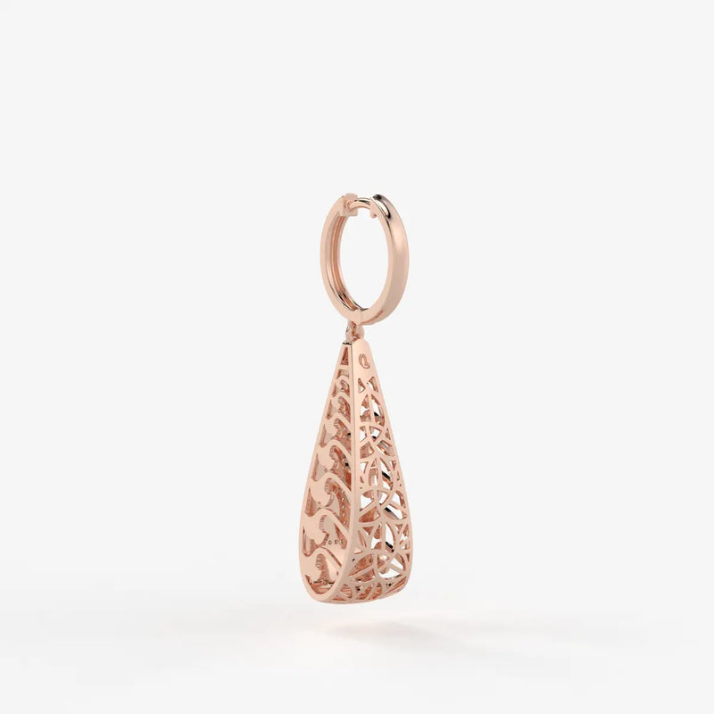 Trielle Lattice Glow Drop Hoops