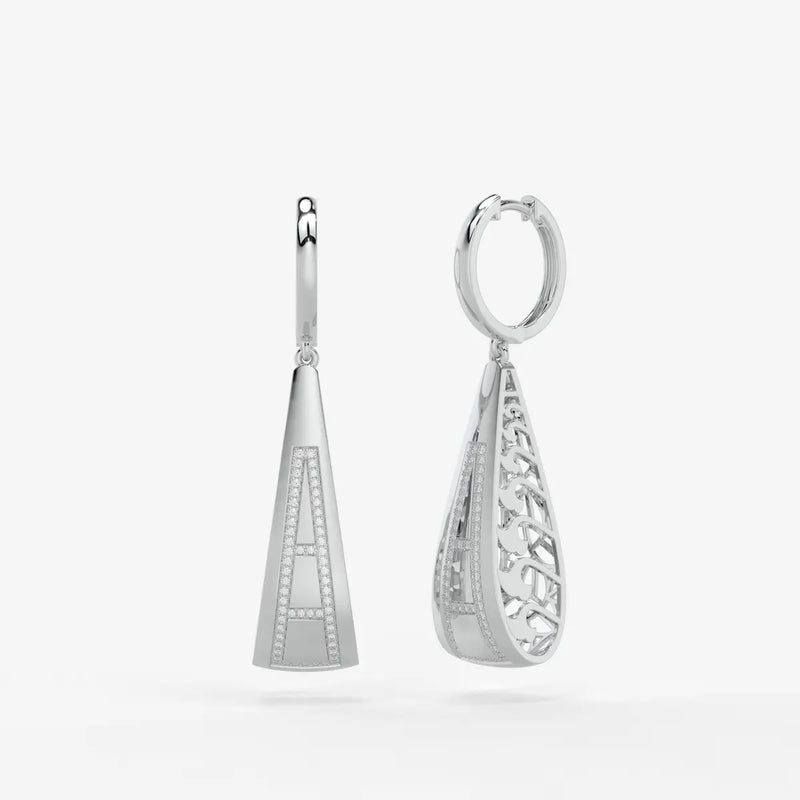 Trielle Lattice Glow Drop Hoops