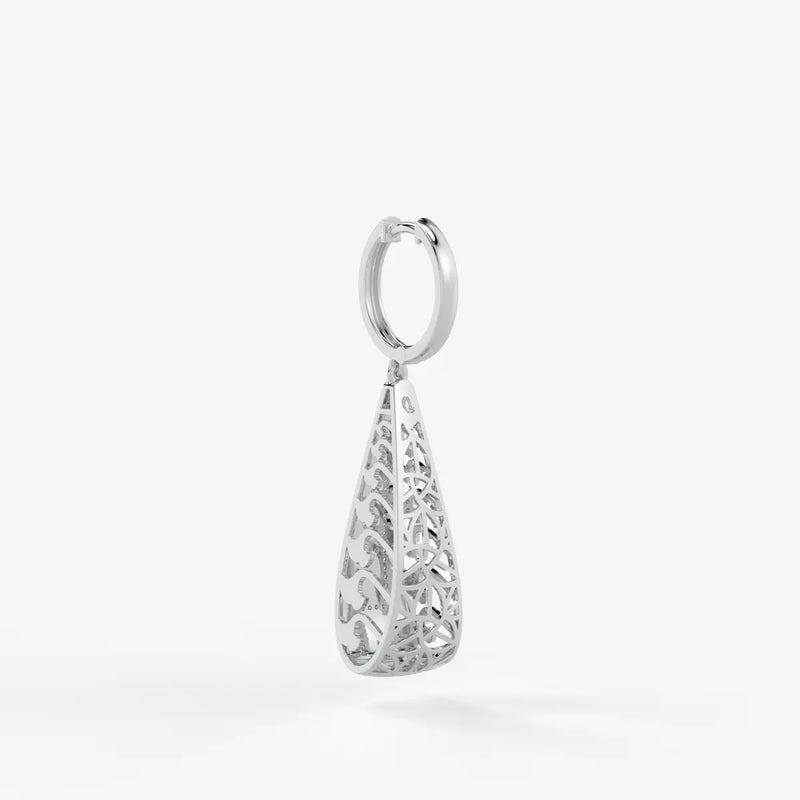 Trielle Lattice Glow Drop Hoops