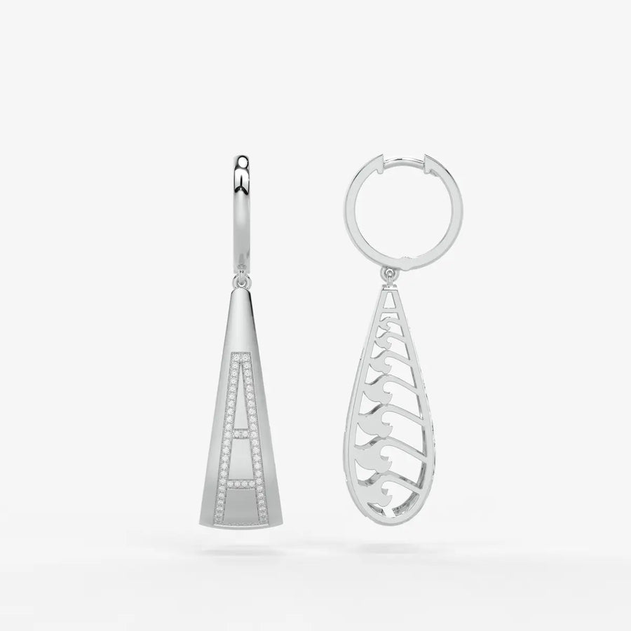 Trielle Lattice Glow Drop Hoops
