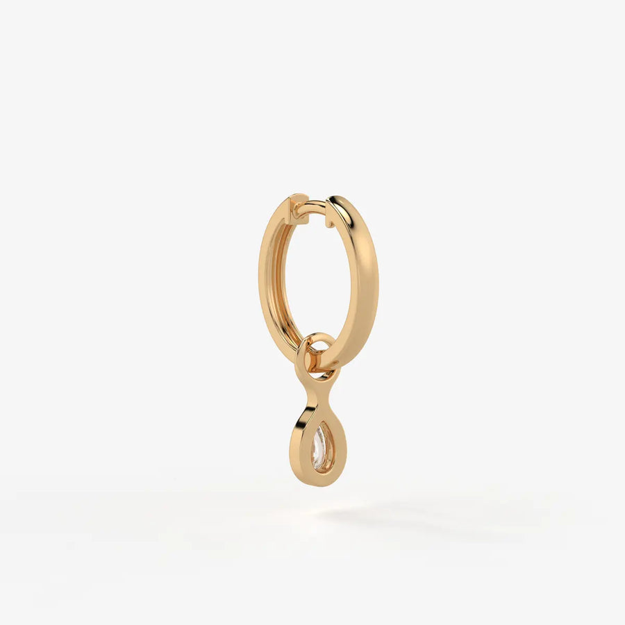 Moonbeam Teardrop Hoop Earrings
