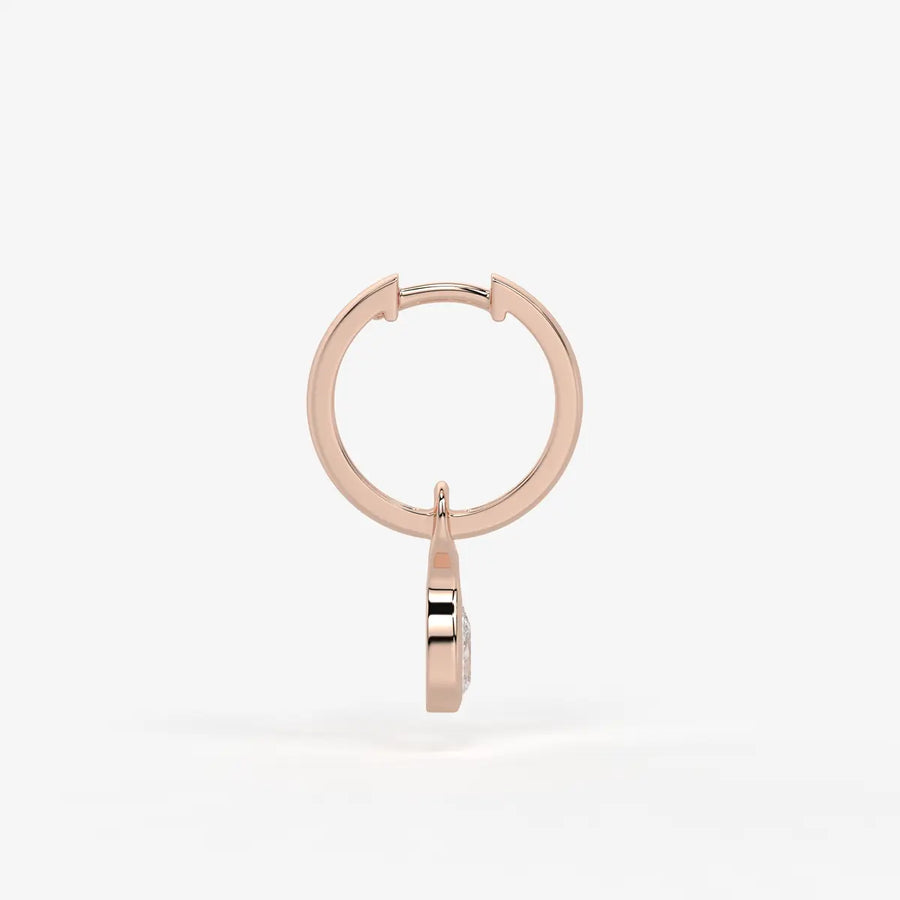 Moonbeam Teardrop Hoop Earrings