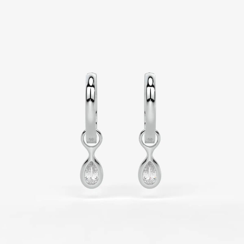 Moonbeam Teardrop Hoop Earrings