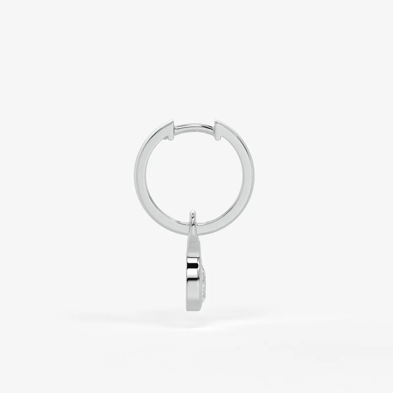 Moonbeam Teardrop Hoop Earrings