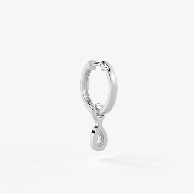 Moonbeam Teardrop Hoop Earrings