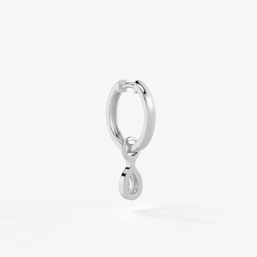 Moonbeam Teardrop Hoop Earrings